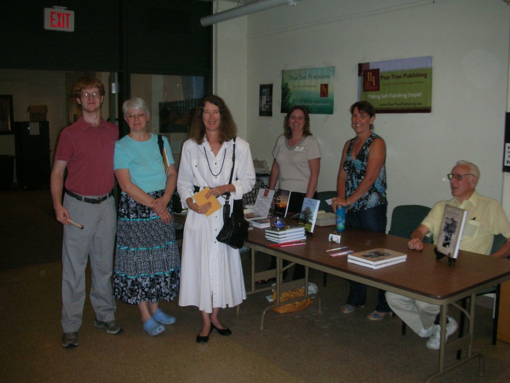 Guests at the Pear Tree Publishing table