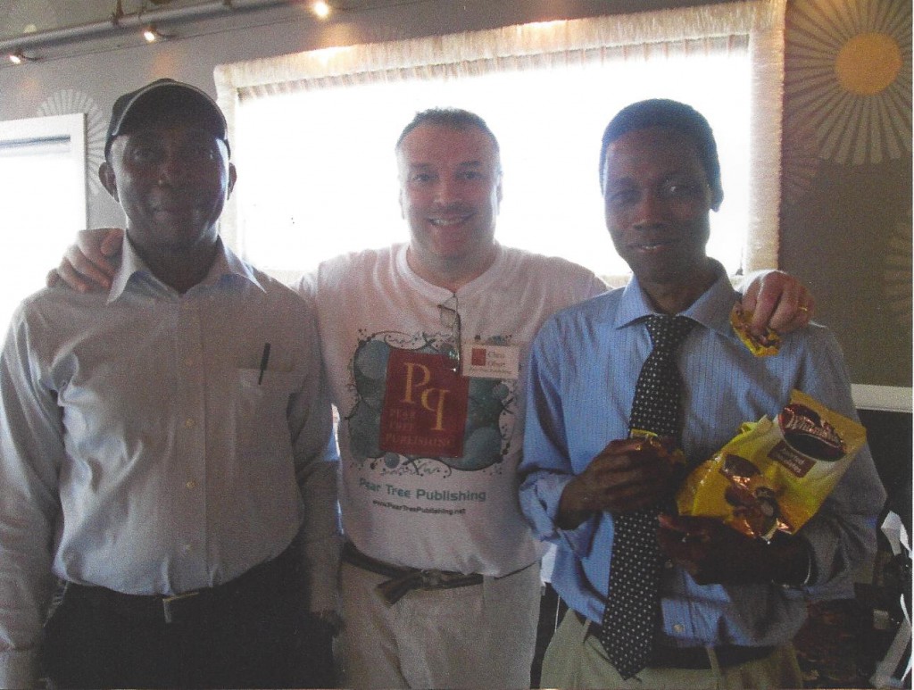 Oliver's friend, Chris Obert (center) and Oliver Akamnonu (right) 