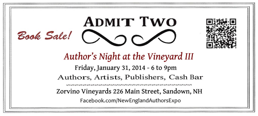 Ticket for the Author's Night at the Vineyard III