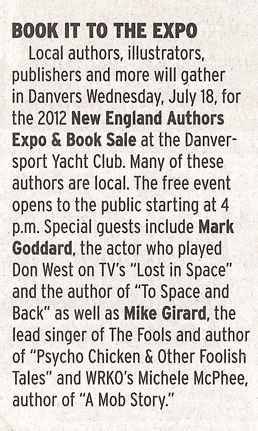 Newspaper story for the 2012 New England Authors Expo